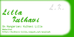 lilla kulhavi business card